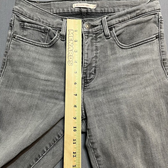 LEVI'S Womens 311 Shaping Skinny Jeans W28 Grey Cotton - Picture 3 of 7